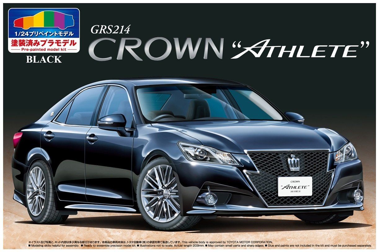 Aoshima 1/24 GRS214 Crown Athlete G 12 Black - BanzaiHobby
