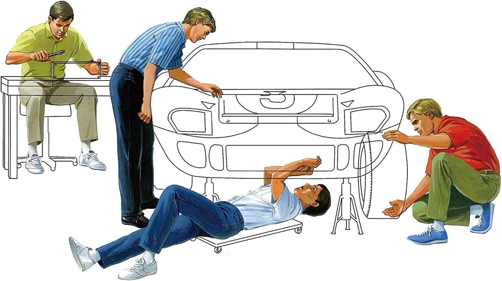 Fujimi Fujimi Model 1/24 Garage & Tool Series No.3 Mechanic GT-3 - BanzaiHobby