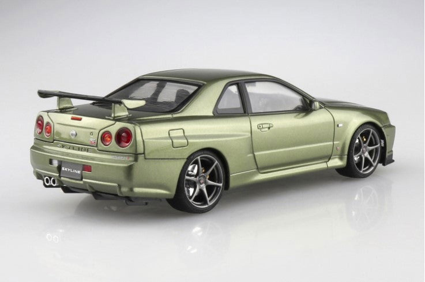 Aoshima 1/24 NISSAN BNR34 SKYLINE GT-R V･spec Ⅱ Nur '02 Millennium Jade - BanzaiHobby
