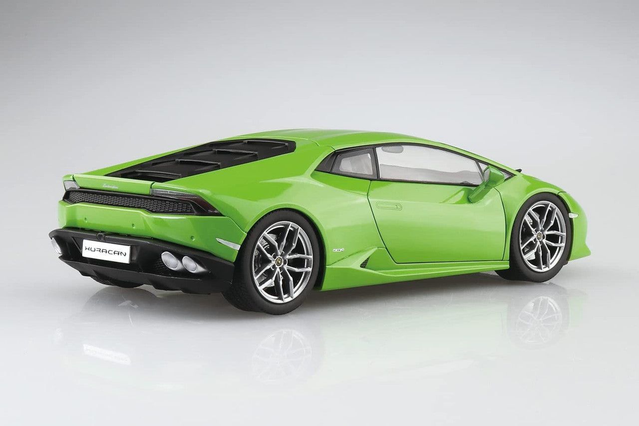 Aoshima 1/24 Pre-Painted No.4-A '14 Lamborghini Huracan Green - BanzaiHobby