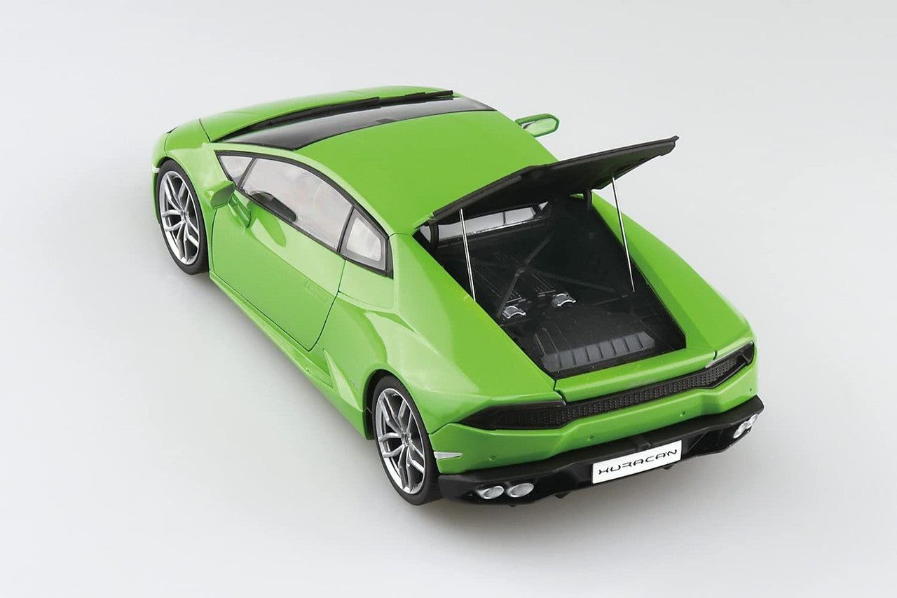 Aoshima 1/24 Pre-Painted No.4-A '14 Lamborghini Huracan Green - BanzaiHobby