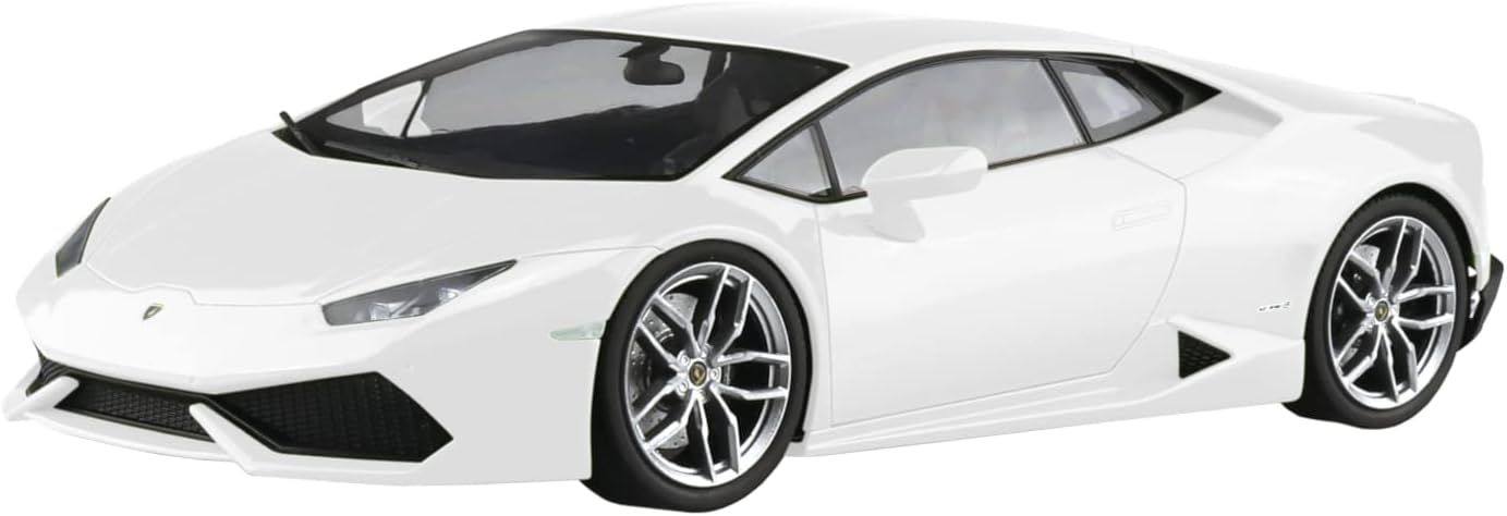 Aoshima 1/24 Pre-Painted No.4-B '14 Lamborghini Huracan White - BanzaiHobby