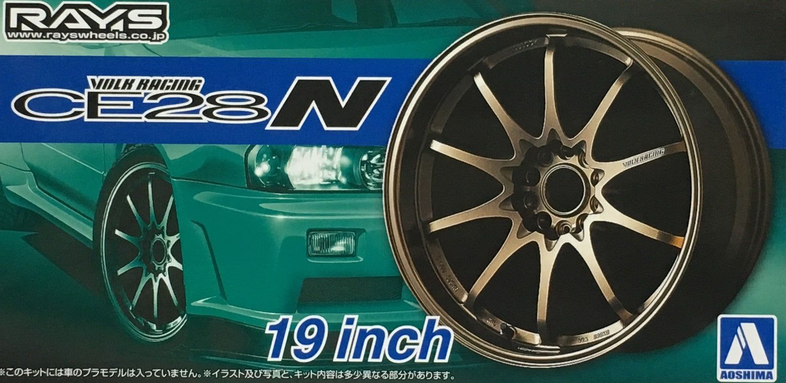 Aoshima 1/24 Volk Racing CE28N 19 Inch - BanzaiHobby