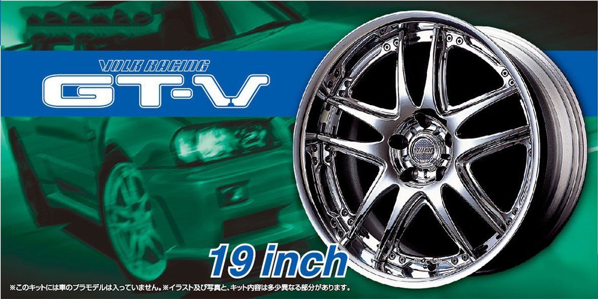 Aoshima 1/24 Volk Racing GT-V 19 Inch - BanzaiHobby