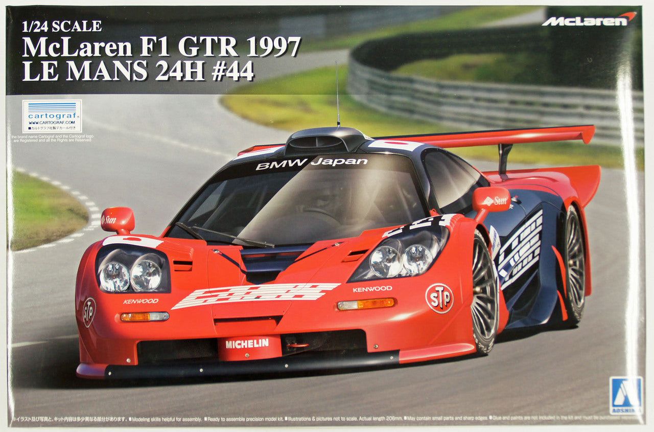 Aoshima McLaren F1 GTR 1997 LeMans #44 24hours 1/24 scale - BanzaiHobby