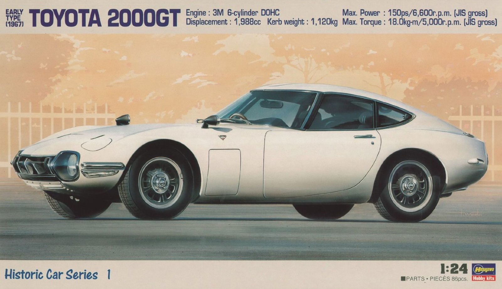 Hasegawa [PO MARCH 2022] Toyota 2000GT Early Production 1/24th - BanzaiHobby