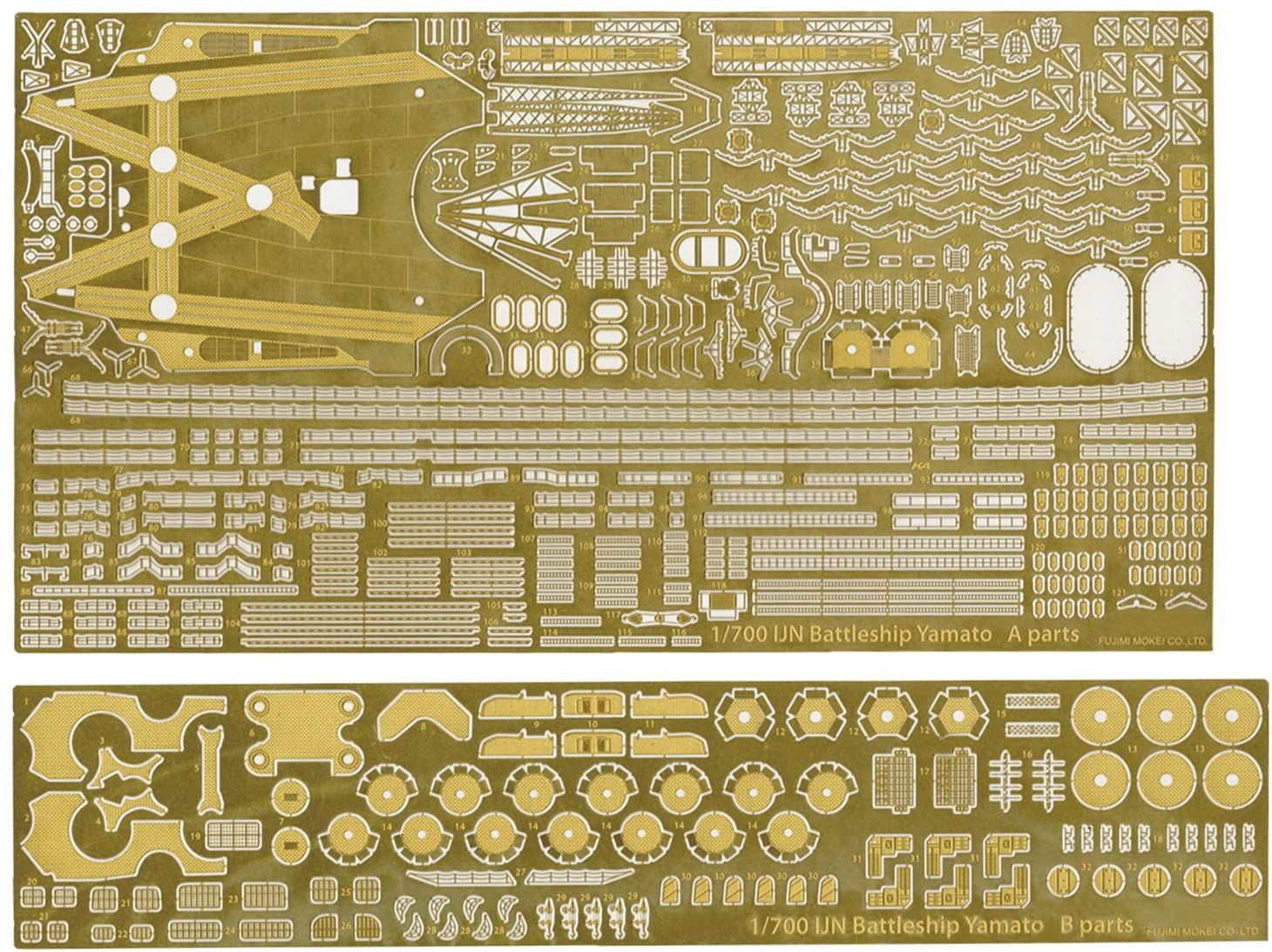 Fujimi Photo-Etched Parts for IJN Battle Ship Yamato (w/2 pieces 25mm M - BanzaiHobby