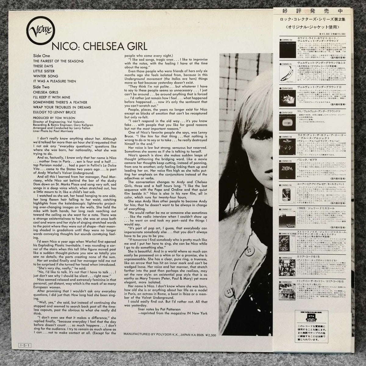Verve Records Nico "Chelsea Girl" 23MM0434