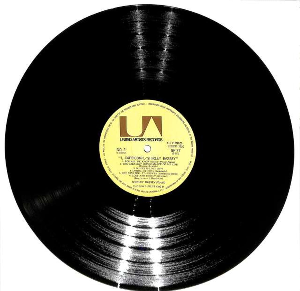 King Records Shirley Bassey "I Capricorn" GP 77