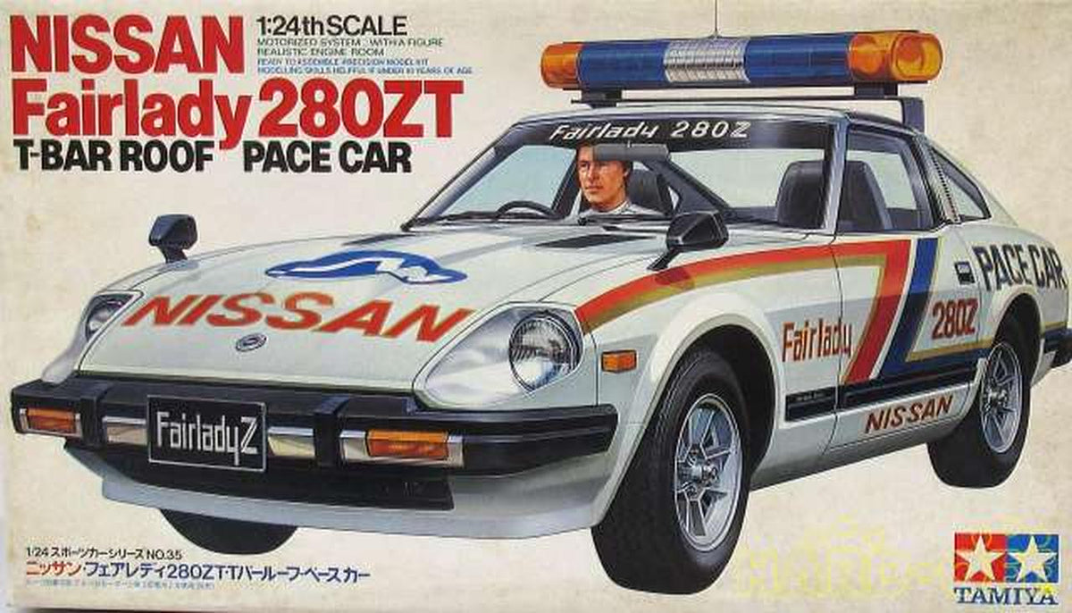 TAMIYA [Ogatanomiya] 1/24 Nissan Fairlady 280Z T-bar Roof & Pace Car Motorized Kit [2435] - Banzai Thrifting | BanzaiHobby