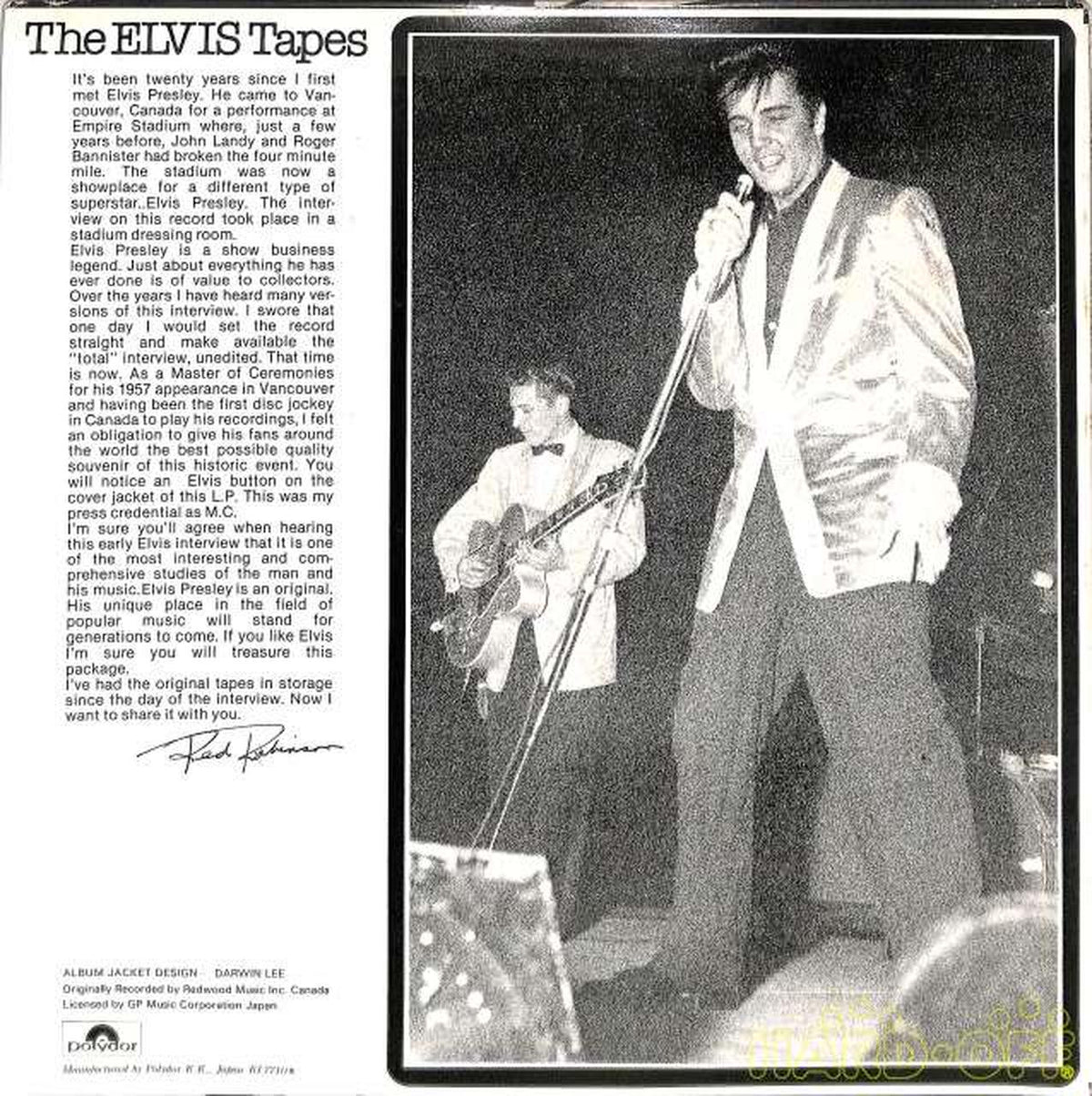 Polydor Elvis Presley "Interview with Dep Vancouver MPA-5101"