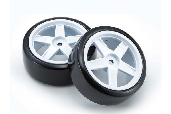 Kyosho FATH704WD Premounted Drift Tire FZ02 (5Spoke/White/2p) - BanzaiHobby