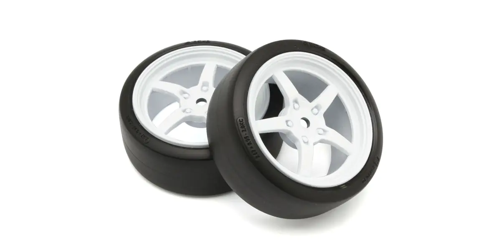 Kyosho FATH705WD PremountedD-TireFZ02(5SpokeRWheel/WH/2p) - BanzaiHobby