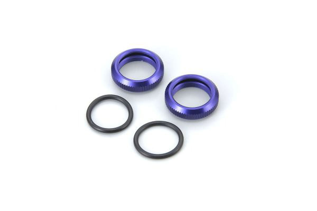 Kyosho IG001-3BL Spring Adjuster(Blue/2pcs) - BanzaiHobby