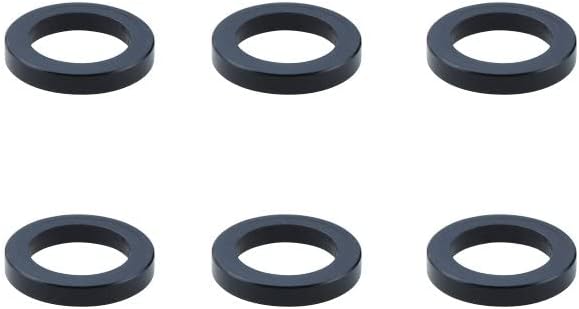 Square SGX-110BK M4 Aluminum Color Screw, φ6 x 4 x 1.0mm (Black), Pack of 6