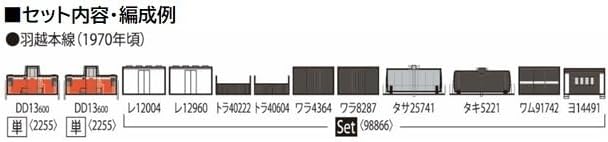 TOMIX 98866 N Gauge JNR Uetsu Main Line Freight Train Set (10 Cars)