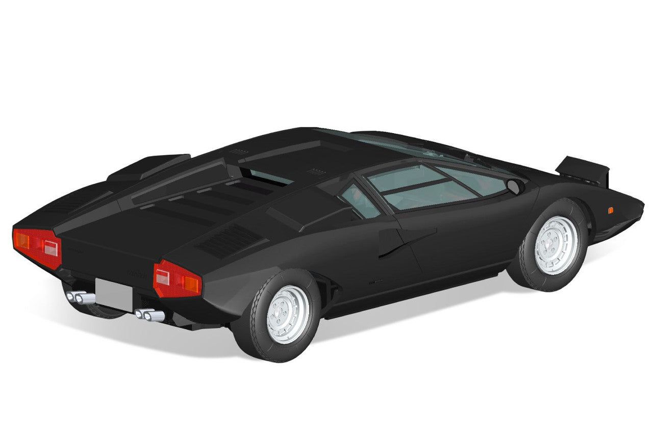 Aoshima The Snap Kit 1/32 Lamborghini Countach LP400 (Black) - BanzaiHobby