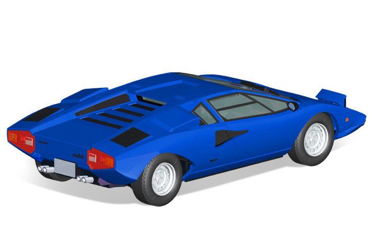 Aoshima The Snap Kit 1/32 Lamborghini Countach LP400 (Blue) - BanzaiHobby