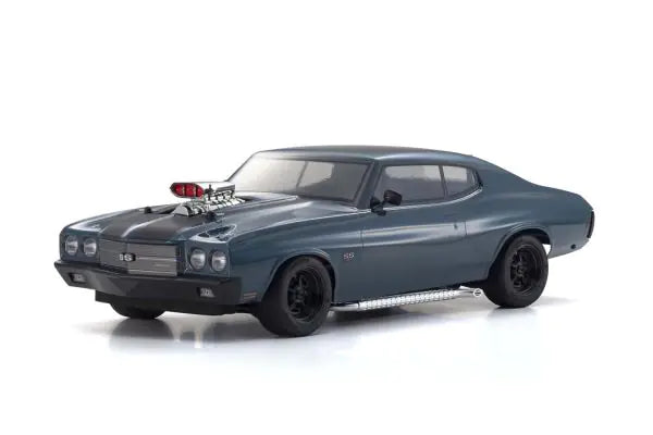Kyosho 34494T1 1:10 Scale Radio Controlled Electric Powered 4WD FAZER Mk2 FZ02L VE Series readyset 1970 Chevy® Chevelle® Supercharged VE Dark Blue - BanzaiHobby