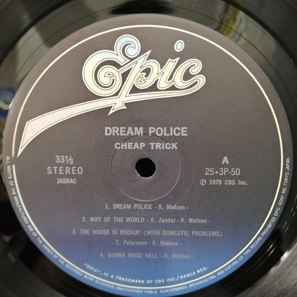 EPIC SONY Cheap Trick 'Dream Police' 25・3P-50