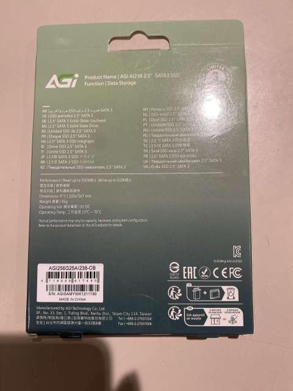AGI SSD251GB-500GB AGI256G25A
