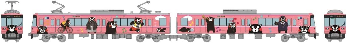 TOMYTEC Railway Collection Kumamoto Electric Railway 03 Type Kumamon Wrapping, 2-Car Set, Diorama Supplies