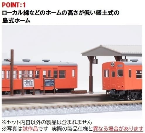 TOMIX 4258 N Gauge Island Platform Local Type With Roof Extension