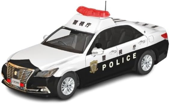Aoshima 067147 1/32 Bunka Kyozai Raku Plastic Snap Kit No.01-PC Toyota Crown Patrol Car - BanzaiHobby
