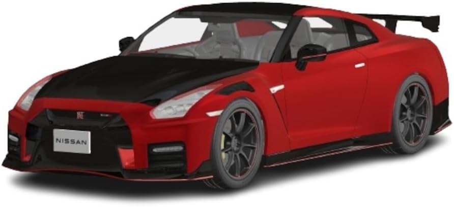 Aoshima 065945 1/24 Raku Plastic Snap Car Series No.02-VR R35 NISSAN GT-R NISMO Special Edition 2022 Vibrant Red - BanzaiHobby