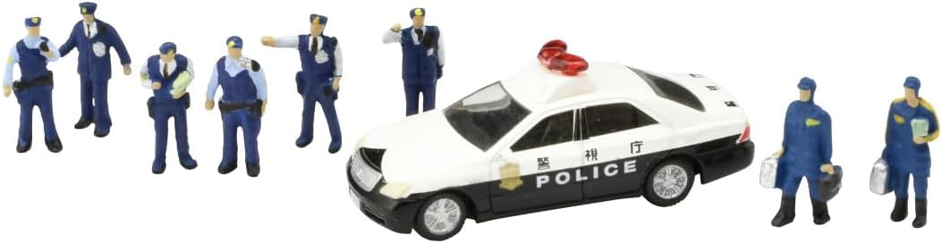 Accesorios de escenografía TOMYTEC 145 Coches de policía y agentes de policía - BanzaiHobby