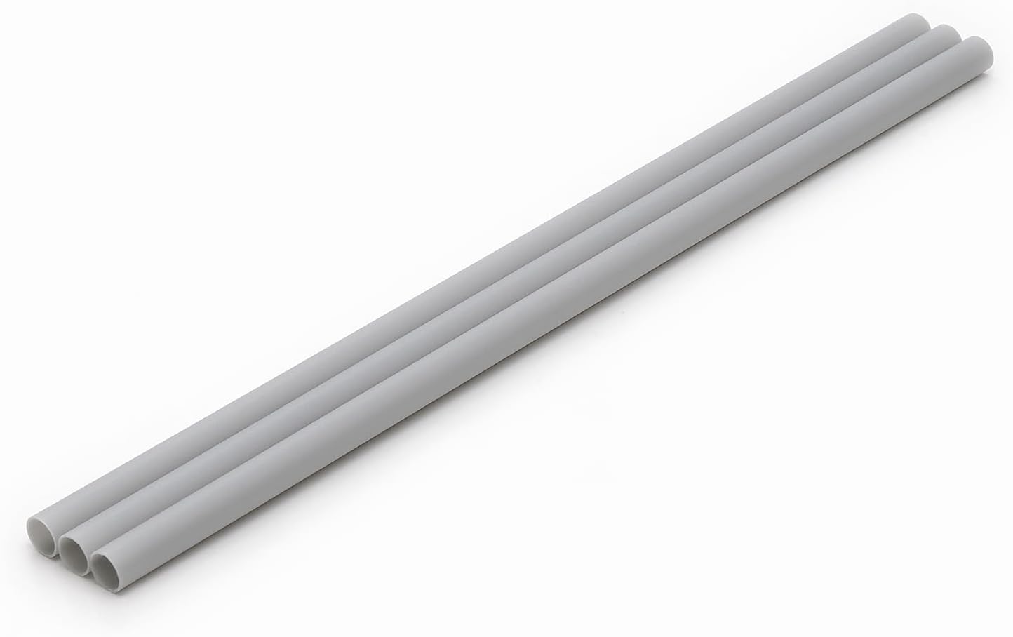Wave OM537 Plastic Pipe [Gray] Thin Wall 9.5mm, Pack of 3 - BanzaiHobby