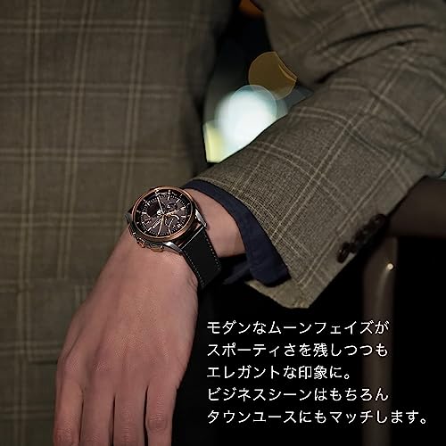 [Citizen] 腕時計 アテッサ ムーンフェイズ 電波ソーラー 防水 BY1004-17X メンズ ブラック - BanzaiHobby