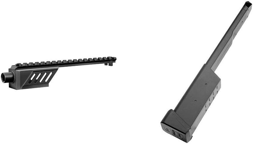 Tokyo Marui No.9 G18C Attachment Rail & No.4 G18C 100 Continuous Fire Magazine for Electric Handguns [Set Purchase]