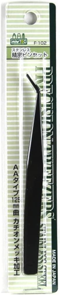 Mineshima F-102 Cationic Plated AA Tweezers 125 mm