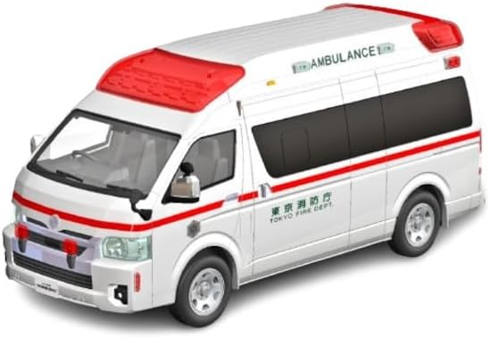 Aoshima 065853 1/32 Bunka Kyozai Easy Plastic Snap Kit No.02-HM Toyota Himedic Ambulance - BanzaiHobby