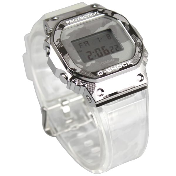 並行輸入品 CASIO G-SHOCK カシオ Gショック GM-5600SCM-1 腕時計 メンズ キッズ 子供 男の子 デジタル 防水 ホワイト 白 シルバー カモフラージュ 迷彩 スケルトン [並行輸入品]