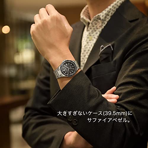 [Citizen] 腕時計 ATTESA (電波時計/防水/サファイアベゼル) CB3030-76E 軽量 チタン 光発電エコ・ドライブ ACT Line サファイアガラス メンズ ビジネス アナログ シンプル 日付 シルバー ブラック 黒 電波ソーラー - BanzaiHobby