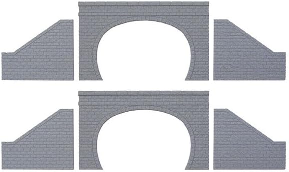 NA-94 Tunnel Portal for Double Track (Stone Design Style) (Portal 2 Sheets Retaining Wall) (Right Left 2-pair) (Unassembled Kit) (N Gauge Layout Accessory Series)