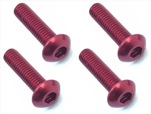 Square NAX-312R 3x12 Hex Button Screws (Red/6pcs)