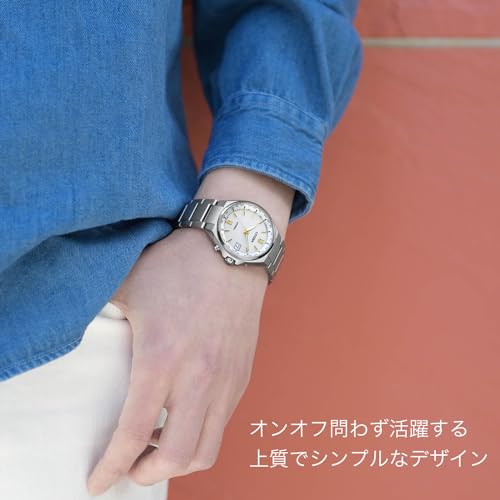 [Citizen] 腕時計 アテッサ 電波ソーラー 防水 ビジネス ホワイト CB1120-50C メンズ シルバー - BanzaiHobby