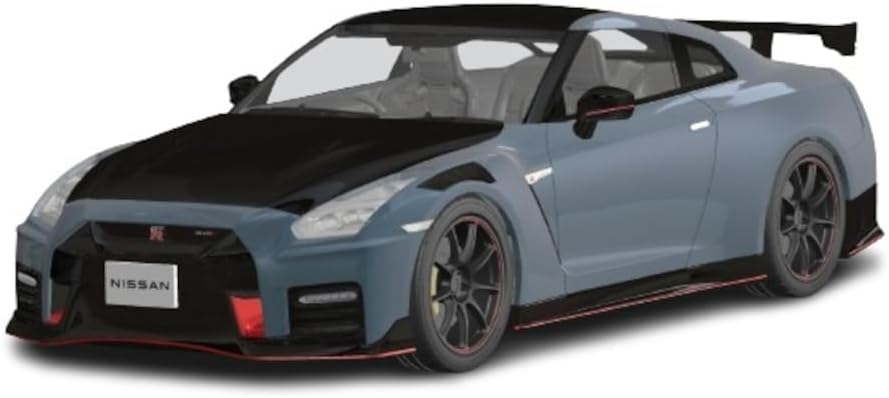 Aoshima 065938 1/24 Raku Plastic Snap Car Series No.02-NG R35 NISSAN GT-R NISMO Special Edition 2022 NISMO Stealth Gray