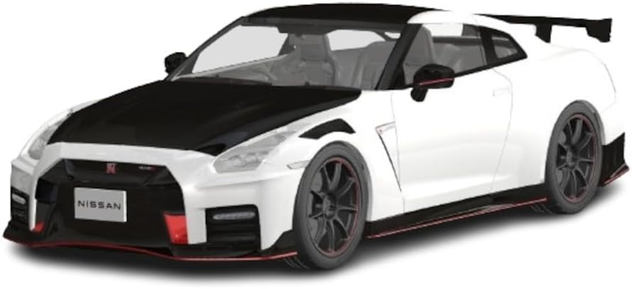 Aoshima 065921 1/24 Raku Plastic Snap Car Series No.02-BW R35 NISSAN GT-R NISMO Special Edition 2022 Brilliant White Pearl