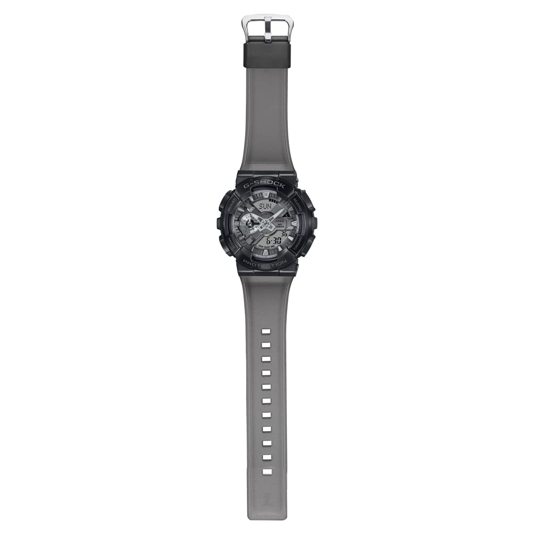 カシオ G-Shock アナログ デジタル ワールドタイムウォッチ, ブラックグレー, ストラップ