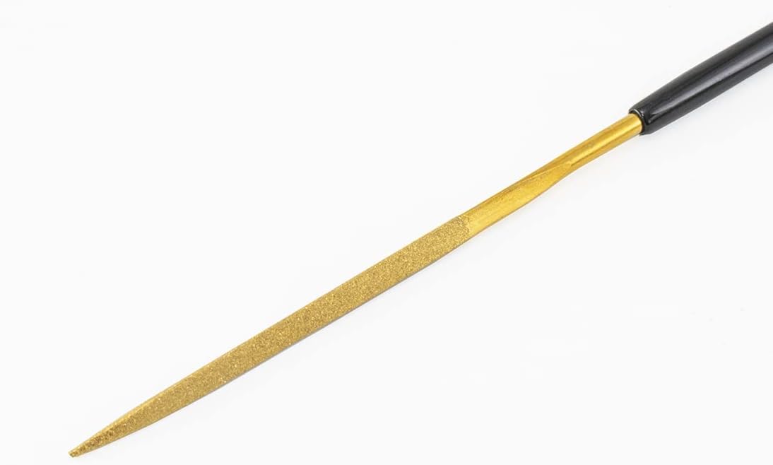 Mineshima I-200D Titanium Coated Diamond File #200 Triangular - BanzaiHobby