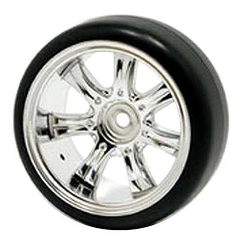 Square SRK3-307S Drift Resin Tire & Plated Wheel Set (Type S, Offset 7) 7-Spoke