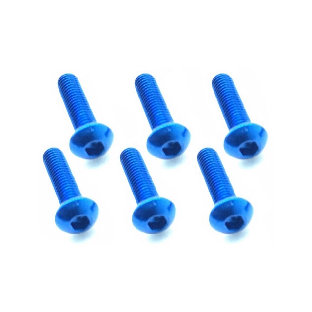 Square NAX-310BY 3x10 Hex Button Screws (Dark Blue/6 pieces)