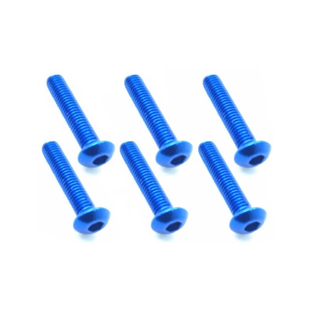 Square NAX-315BY 3x15 Hex Button Screws (Dark Blue/6 pieces)