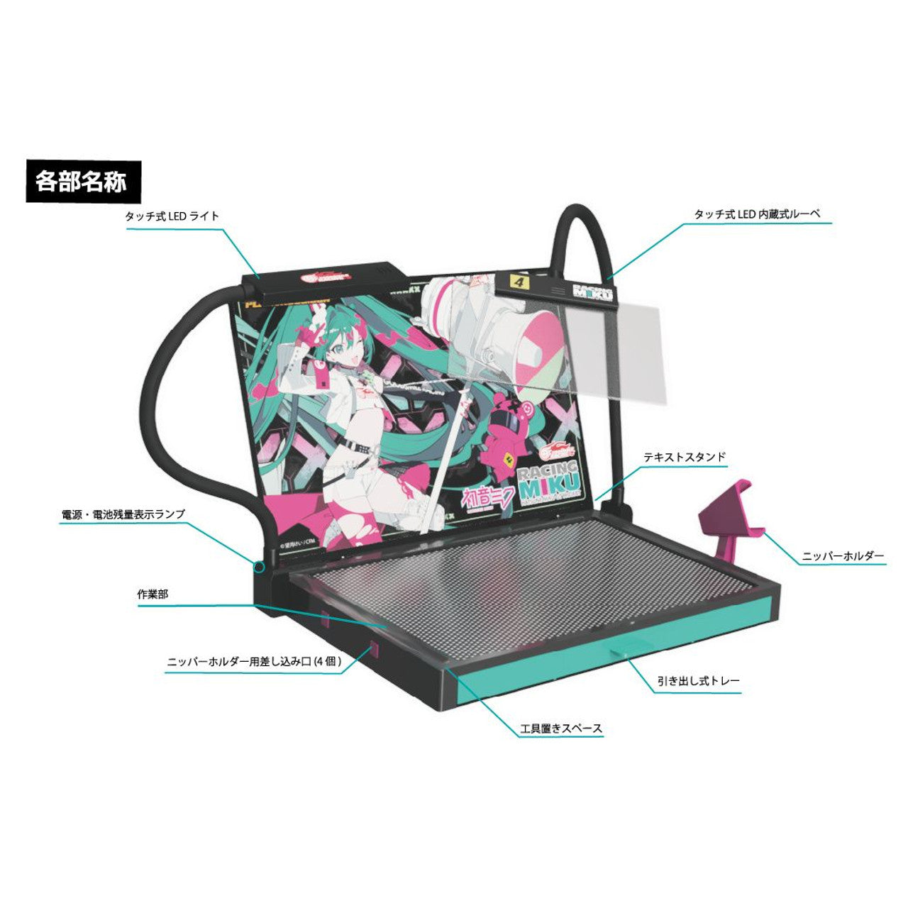 Plamokojo PMKJ-RM06 Workstation Ver2.0 Pro Racing Miku 2025 Ver. - BanzaiHobby