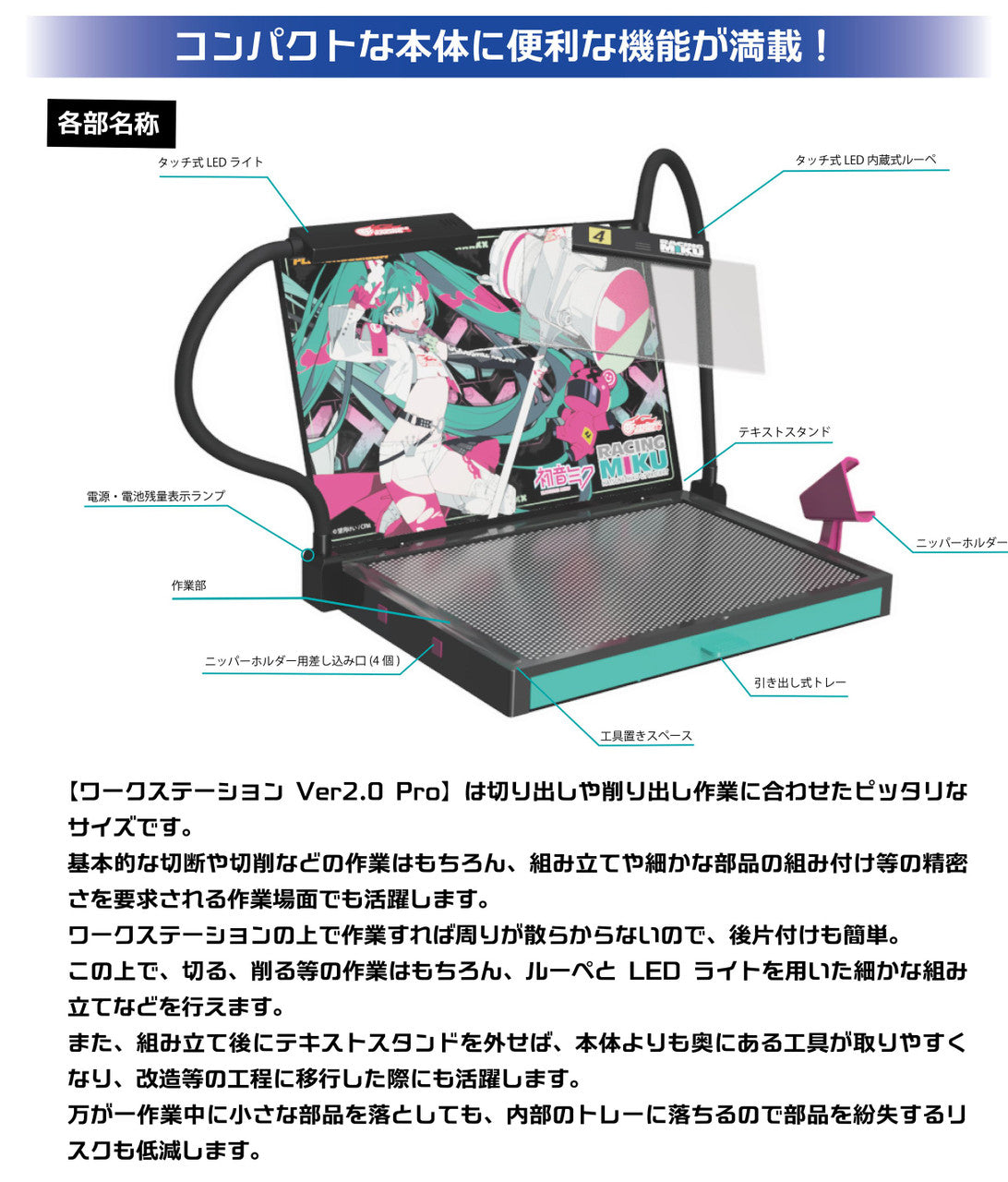 Plamokojo PMKJ-RM06 Workstation Ver2.0 Pro Racing Miku 2025 Ver. - BanzaiHobby