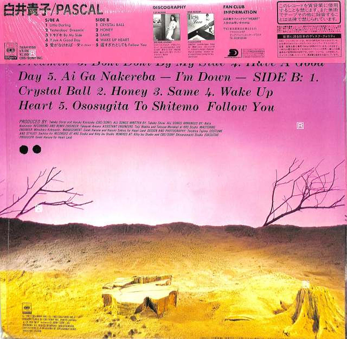 CBS Sony Takako Shirai "PASCAL" 28AH1556